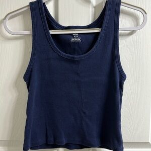 Aerie Navy Cropped Tank Top Size M